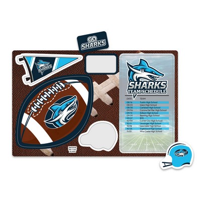 Repositionable Football Spirit Card (8-3/8"x5-3/8")