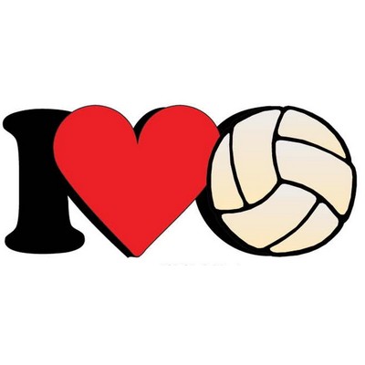 I Love Volleyball Maxi Magnet (2 Square Inch)