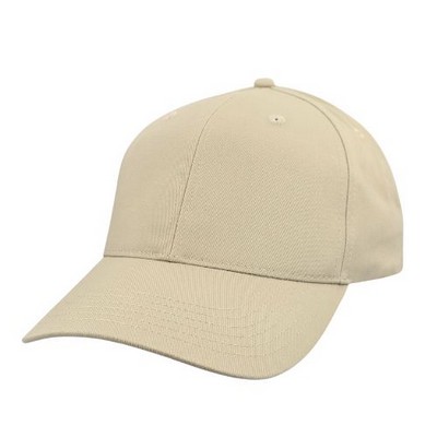 Big Size Khaki Structured Adjustable Cap 2XL - 4XL