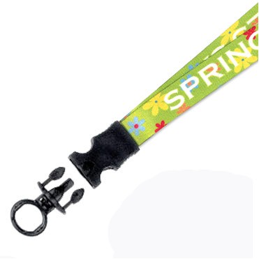 3/4" Color Match Lanyard w/ Detachable O-Ring (Full Color Imprint)
