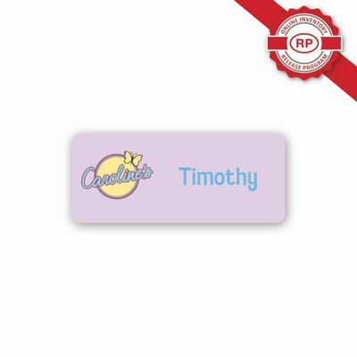 Laminated Name Badge (1.25"x3") Rectangle - No personalization included