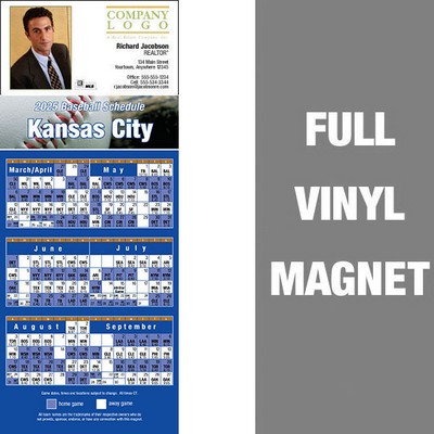 Kansas City Pro Baseball Schedule Vinyl Magnet (3 1/2"x8 1/2")