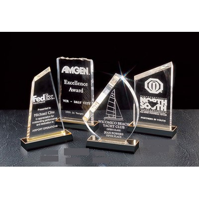 Gold Acrylic Ice Top Reflection Award (5"x10")