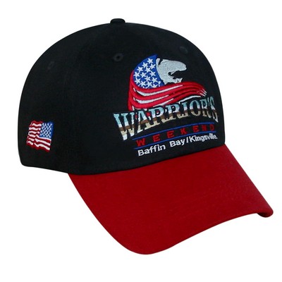 Stretch Fit Two Tone Cap w/Curved Bill