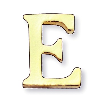E (letter) Marken Design Cast Lapel Pin (3/8")