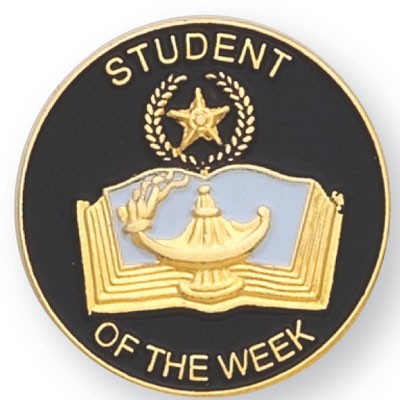 7/8" Student of the Week Die Struck Enameled Pin