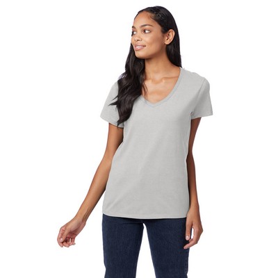 Hanes® Women's Perfect-T V-Neck Short Sleeve T-Shirt