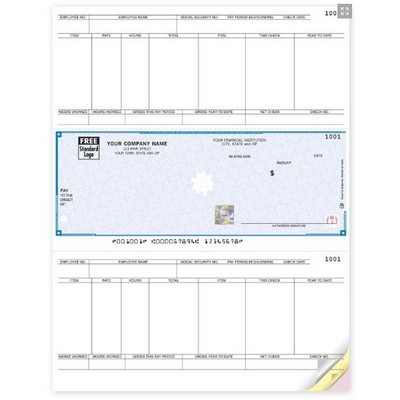 High Security Laser OCR Payroll Checks (1 Part)