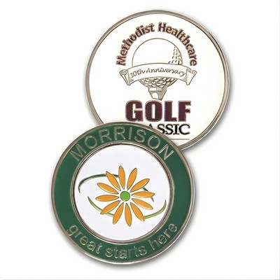 Jumbo Marker 1.25" Custom w/ Putting Alignment or Custom Back - 3/4" Nickel