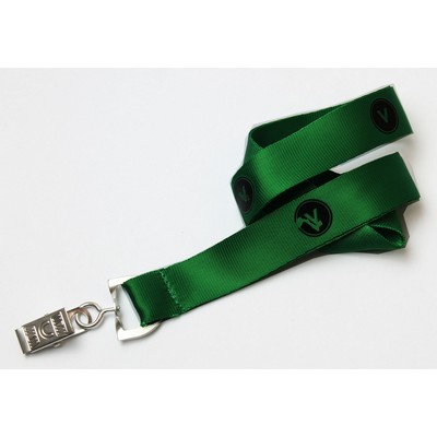 3/4" Dark Green Nylon Lanyard (20 Mil)