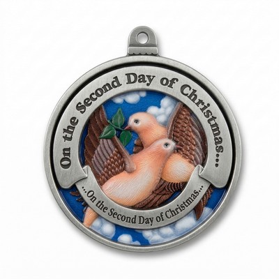 Twelve Days of Christmas 3D Gallery Print Mini Ornament (Day 2 - Two Turtle Doves)