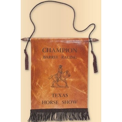 6" x 9" Custom Leather Banner