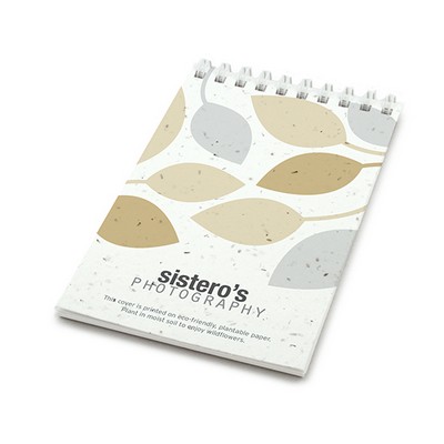 Modern Leaves Coil Bound Personalized Plantable Pocket Notepads
