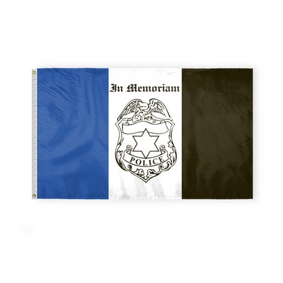 Police Mourning Flags 3x5 foot