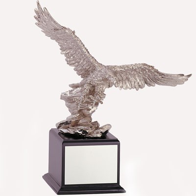 18 ½" Electroplated Silver Eagle Trophy