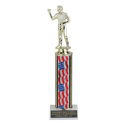 10" Single Column Stars & Stripes Trophy