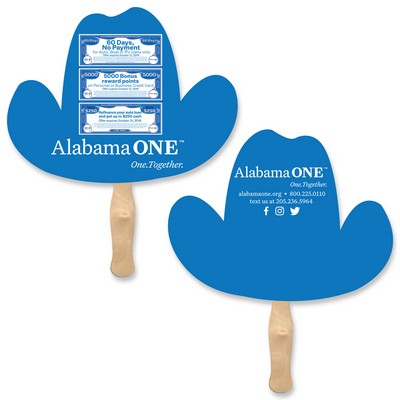 Cowboy Hat Sandwich Hand Fan