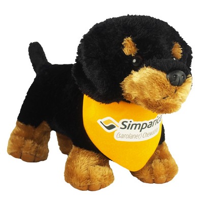 12" Sausage Too Dachshund w/bandana and full color imprint