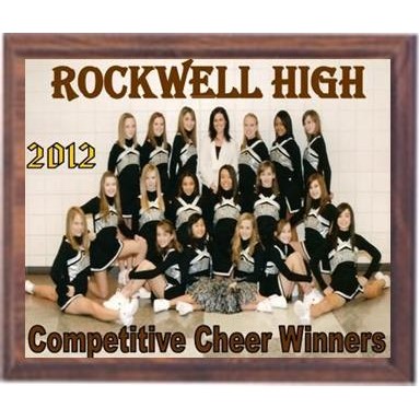 Cherry Finish 5" x 7" Plaque w/Cove Edge and is Dye Sublimated