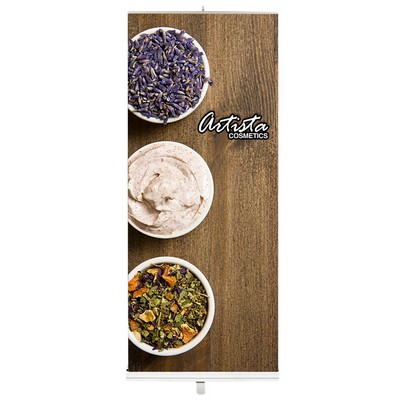 33.5" Portable Roll Up - 80"h Super Flat Graphic Package