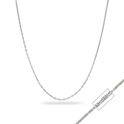 18" 14K White Gold Anchor Chain Necklace - 2.16gm
