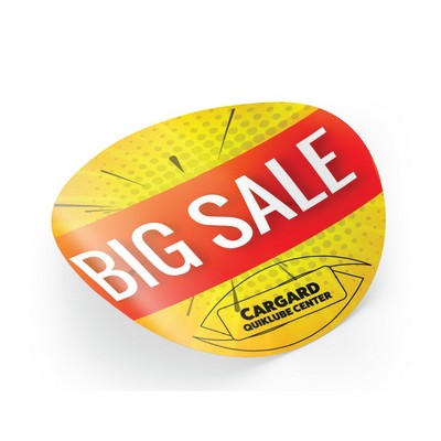 2" dia. Kwik-Ship White Removable Digital Print Circle Decal