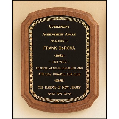 Walnut Plaque with Braided Border (5" x 7")