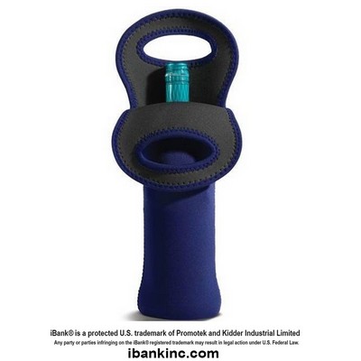 iBank ® 1-Bottle Neoprene Wine Carrier Tote Bag, Bottle Holder