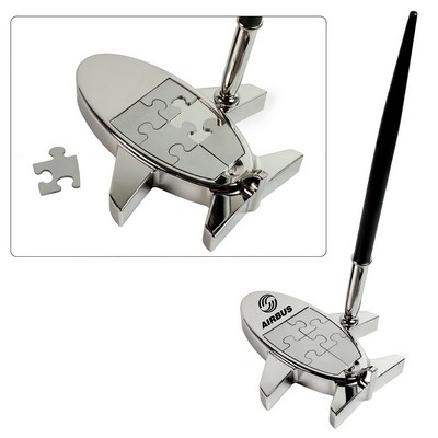Metal Airplane Puzzle Pen Set