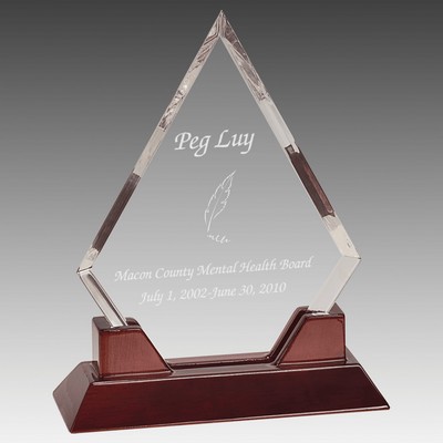 Diamond Acrylic with Rosewood Piano Finish Base