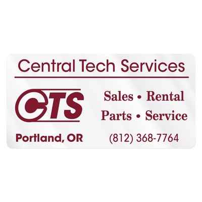 Rectangle Sticker | Round Corners | 4" x 8" | Clear Static | Static Back | Screen