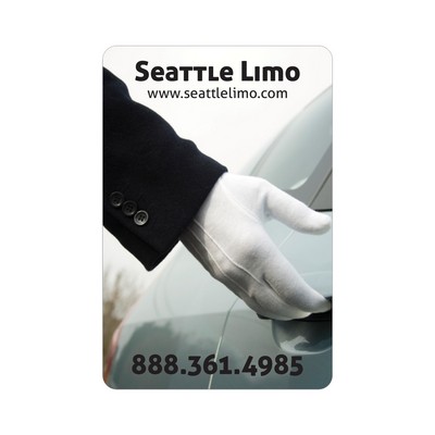 Rectangle Sticker | Round Corners | 2" x 3"| White Static | Static Back | Digital