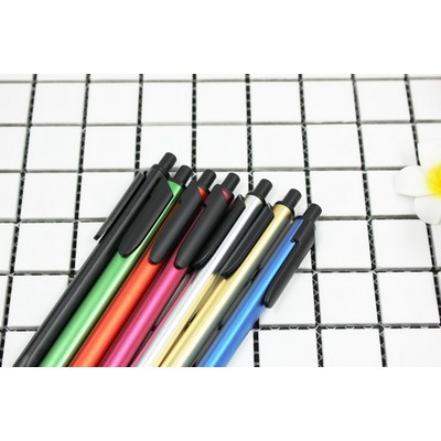 Aluminum Baking Finish Click Action Gel Pen With Triangle Barrel