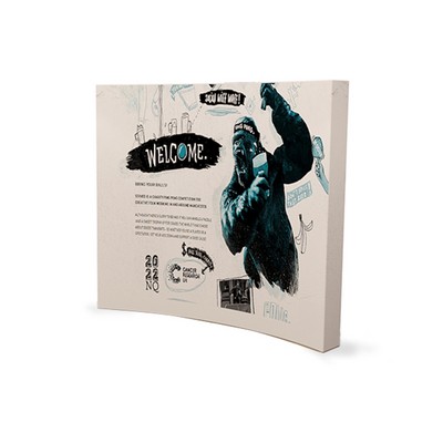10' Curved Fabric Pop-Up Display - 24 Hr Service