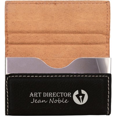 Leatherette Hard Business Card Holder