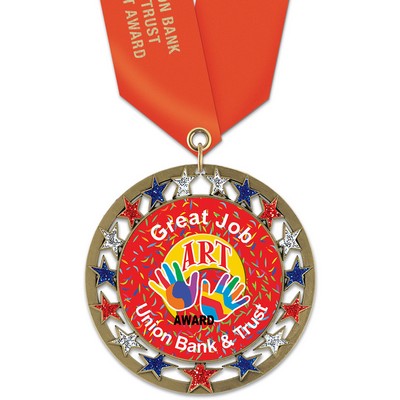 RSG Full Color Medal w/Satin Neck Ribbon (2¾")