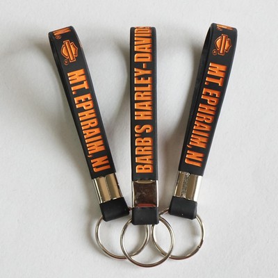 Debossed and Color Filled Silicone Key Chains