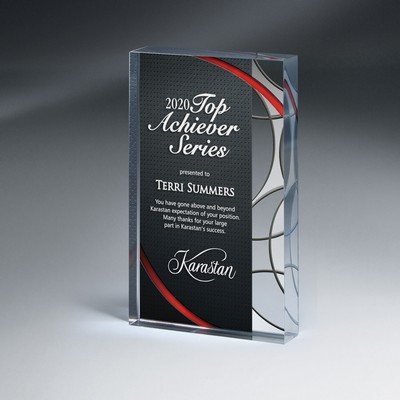 Red Deco Design Lucite Tablet - Large