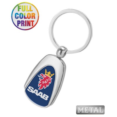 Union Printed - Unique Shaped Metal Keychain with Full Color Dome Print