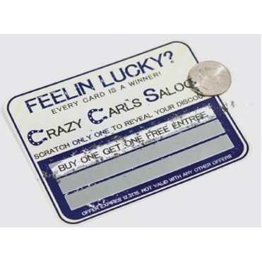 Scratch Off Ink Label