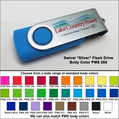 Swivel Flash Drive - 64 GB Memory - Body PMS 285