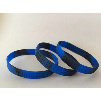 1/2" Swirl Embossed Silicone Wristbands