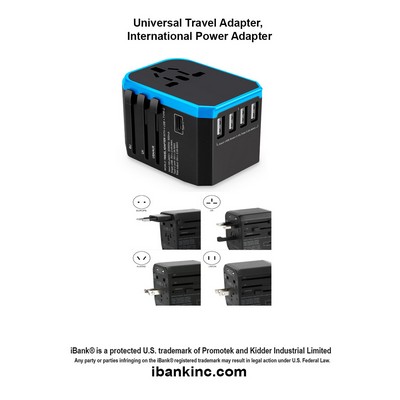 iBank ® World Travel Adapter for 150 countries
