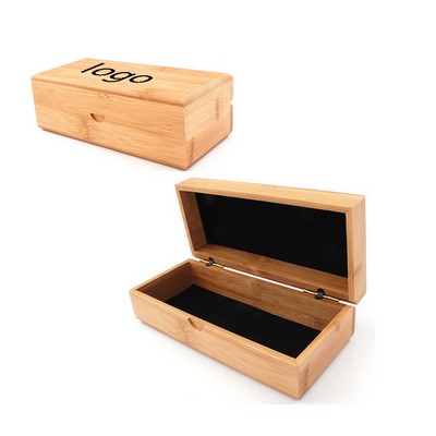 Bamboo Flip-Top Eyewear Storage Box