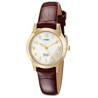 Timex® Brown/Gold Elevated Classics Dress Watch W/Mother of Pearl Dial