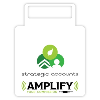 USA Made Long Rounded Rectangle Laminated Badge Billboard (3.625" x 2.75")