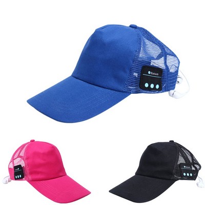 Wireless Music Baseball Cap w/Mesh Back