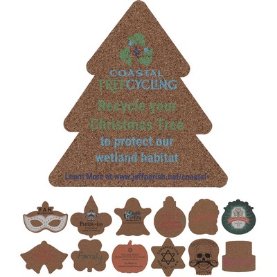 1/8" Cork Coaster Stock Shape - Shape Category: Holiday