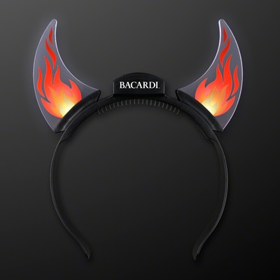 Dancing Flames Light Up Devil Horn Headband - PRINTED