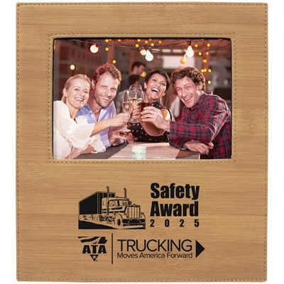 Leatherette Frame Holds 5 x 7 (Bamboo)
